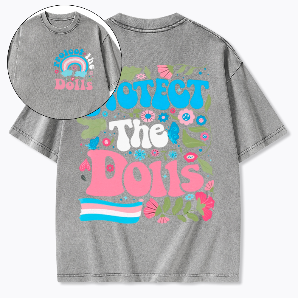 Protect The Dolls Trans Pride Washed T-Shirt