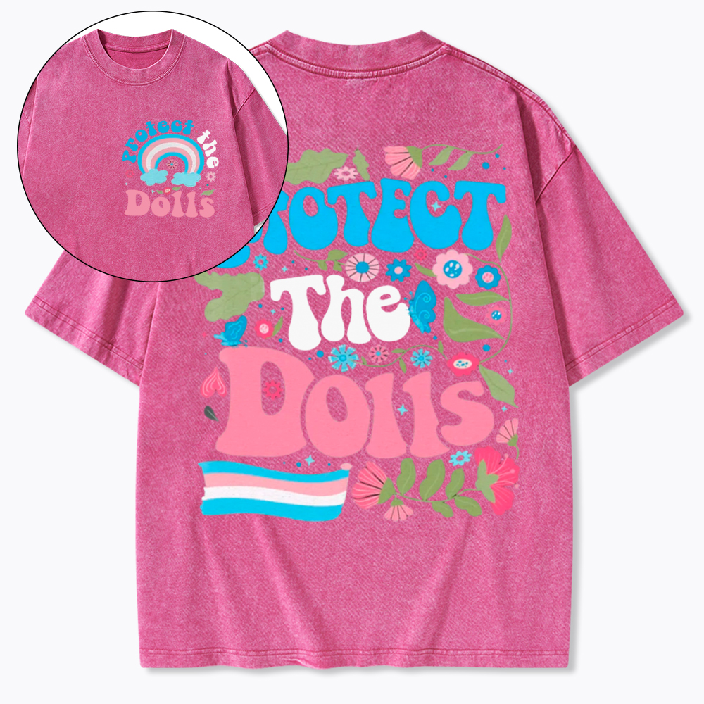 Protect The Dolls Trans Pride Washed T-Shirt
