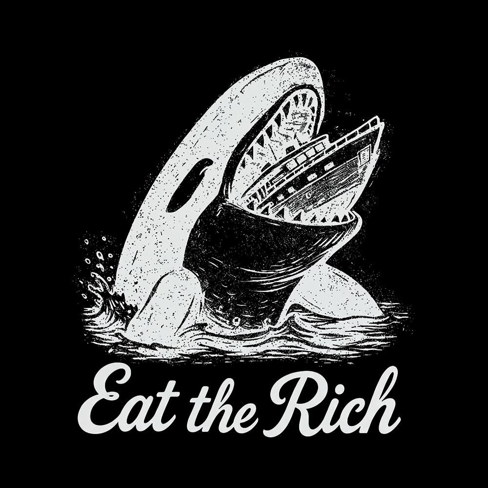 Eat The Rich Off Shoulder T-shirt