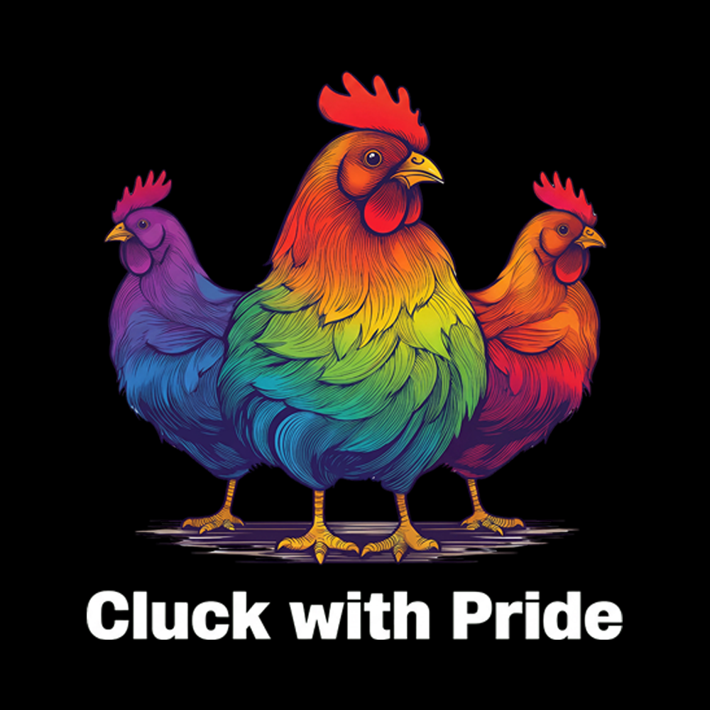Rainbow Chicken LGBTQ Pride Cropped T-Shirt