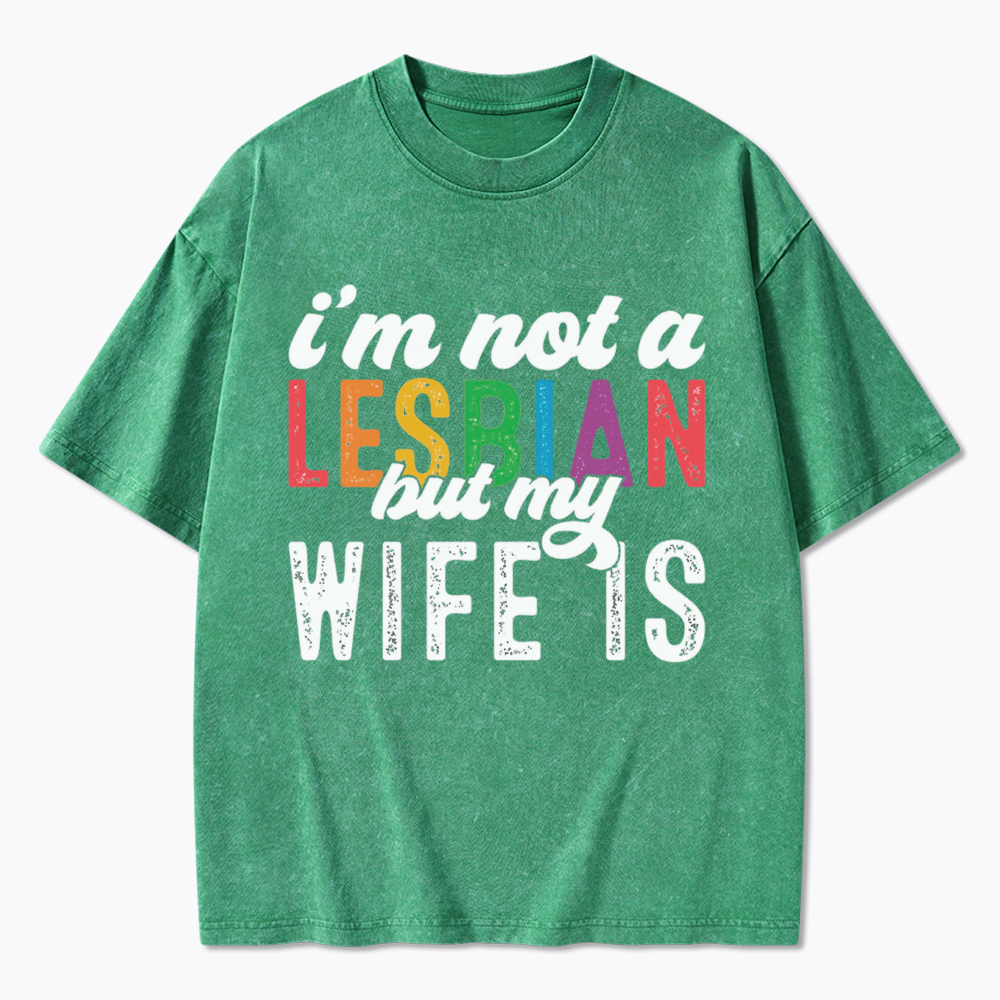 I'm Not A Lesbian But My Girlfriend Is Washed T-Shirt