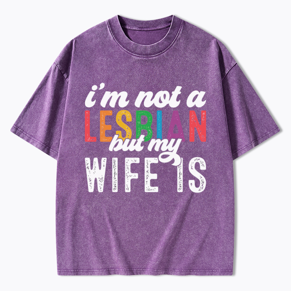 I'm Not A Lesbian But My Girlfriend Is Washed T-Shirt