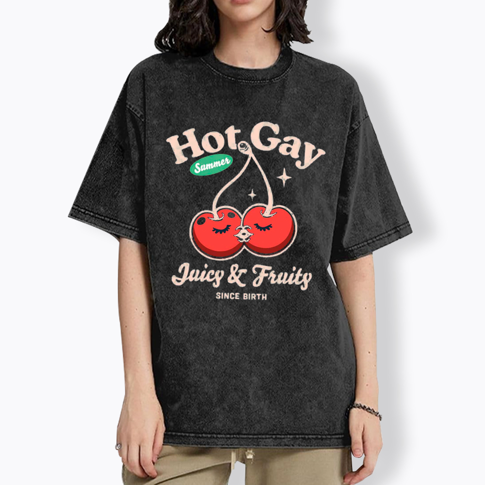 Hot Gay Summer Washed T-Shirt