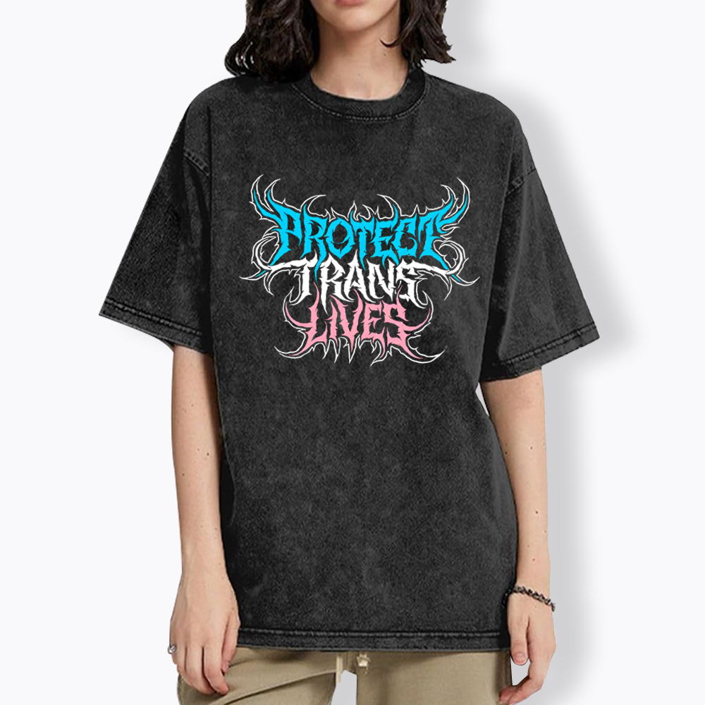 Protect Trans Lives Washed T-Shirt