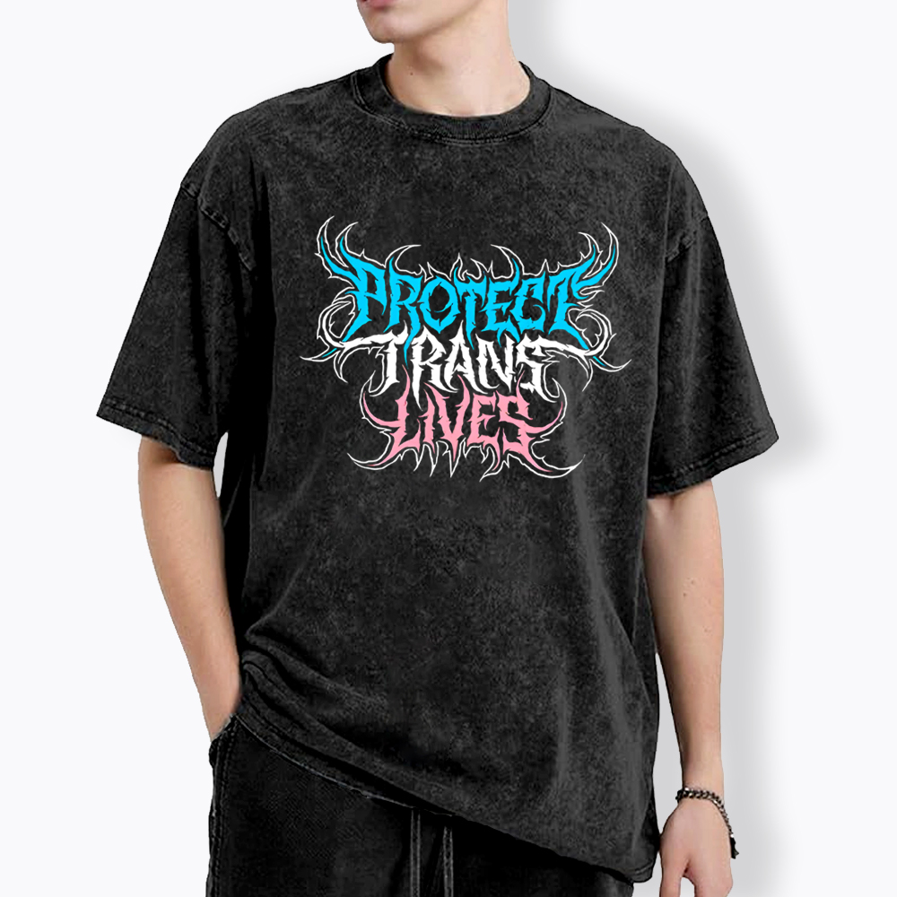 Protect Trans Lives Washed T-Shirt