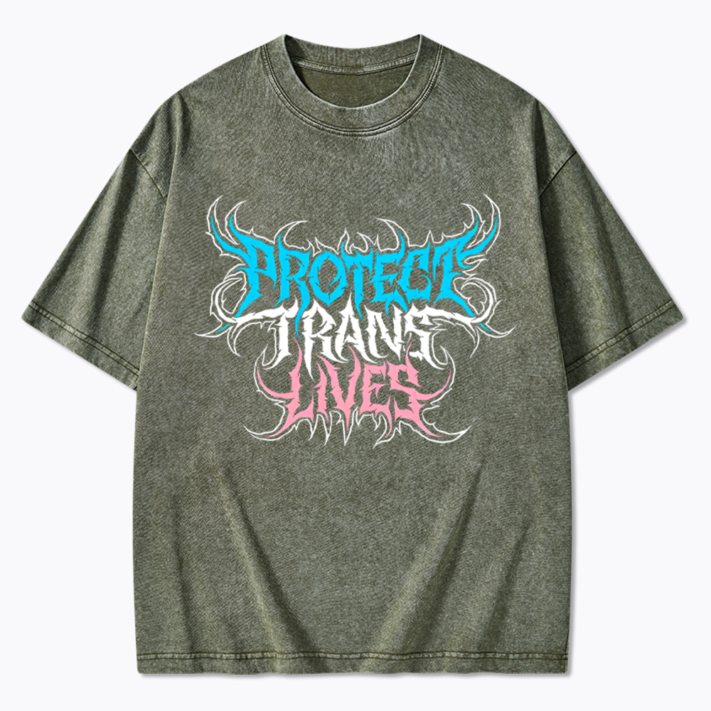 Protect Trans Lives Washed T-Shirt