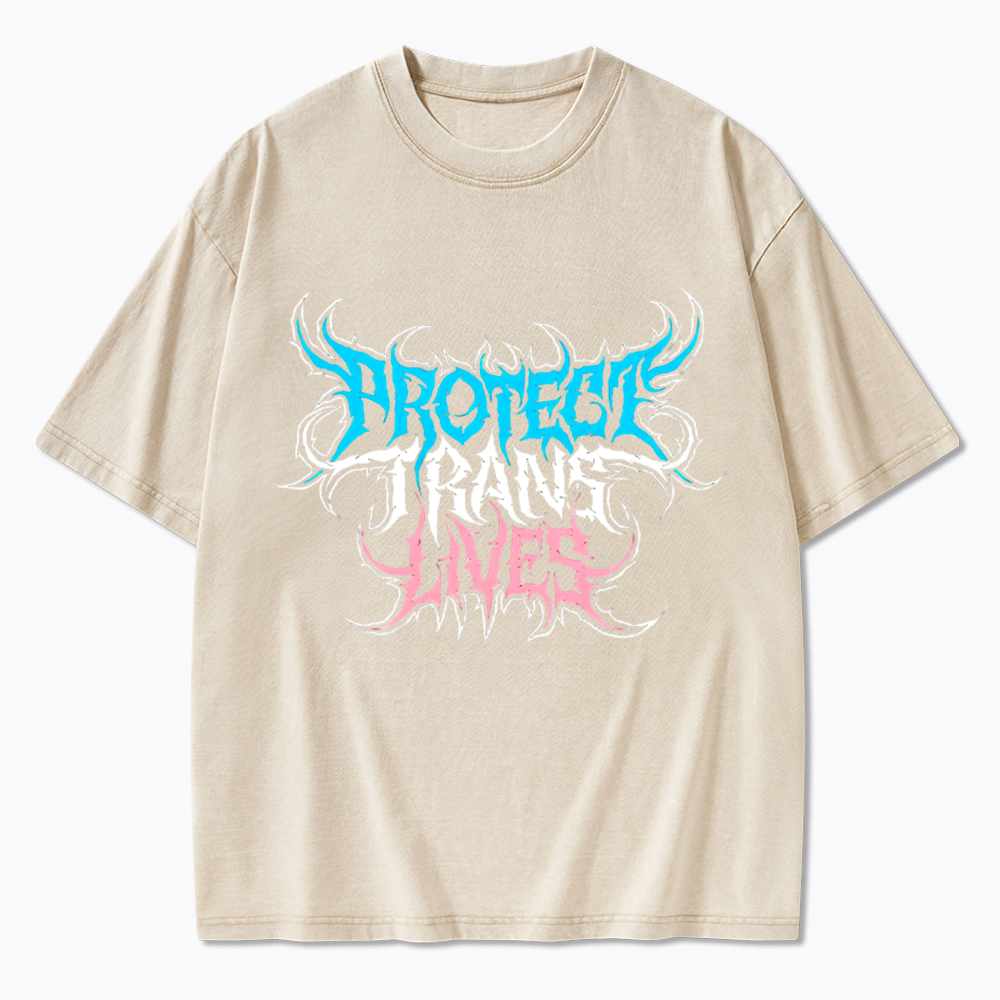 Protect Trans Lives Washed T-Shirt