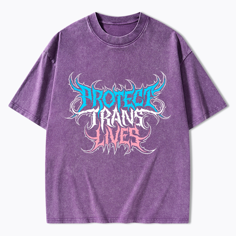 Protect Trans Lives Washed T-Shirt