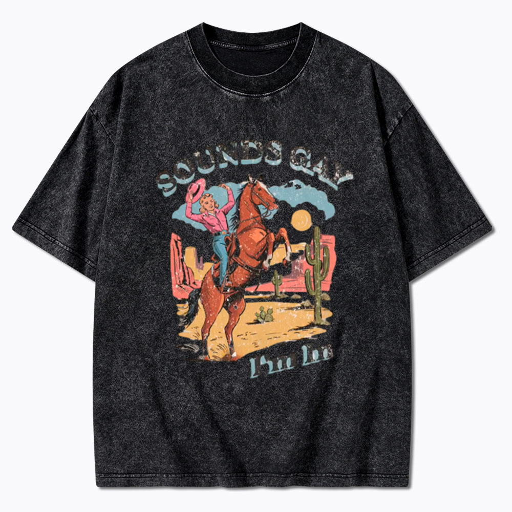 SOUNDS GAY Im In Washed T-Shirt