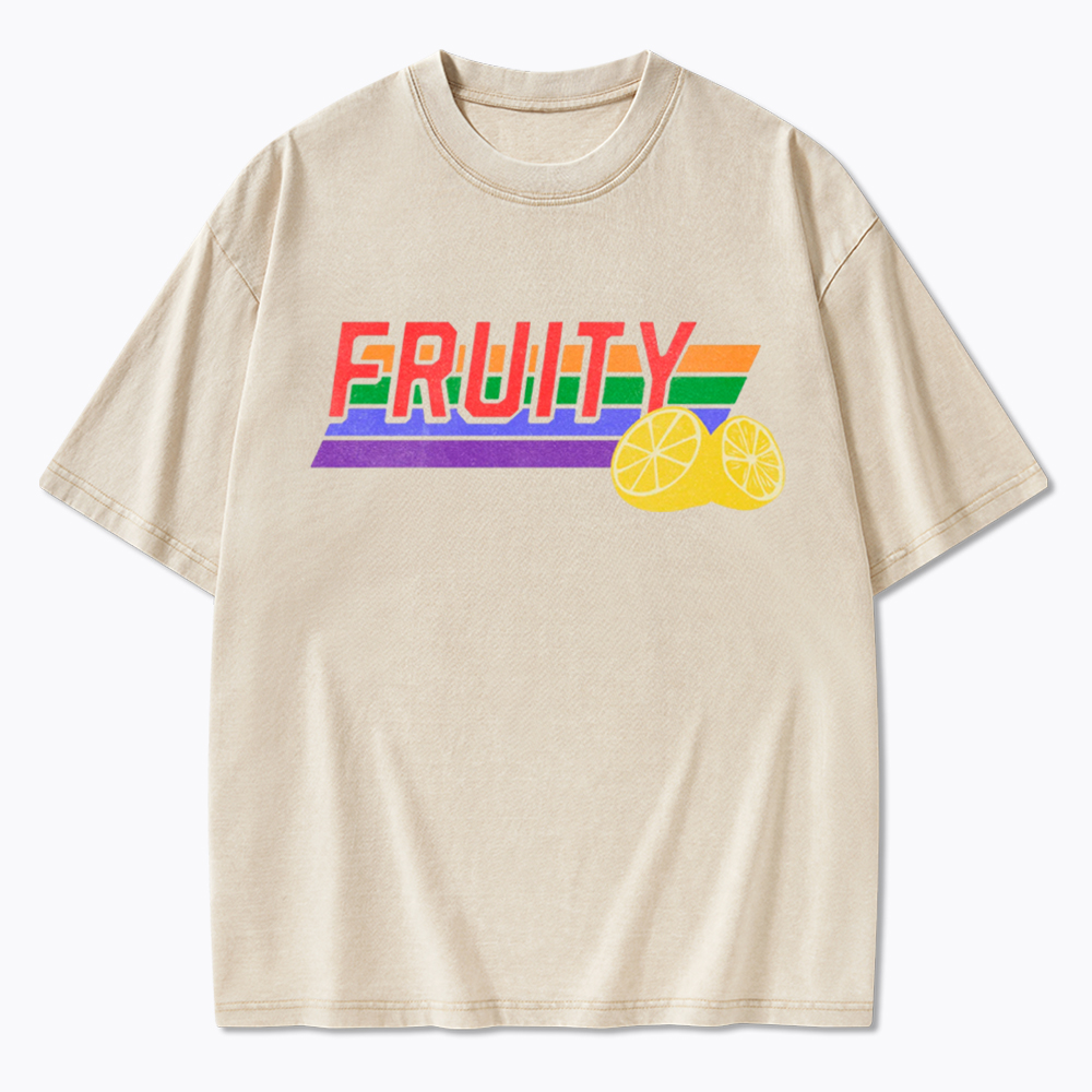 Fruity LBGTQ Pride Washed T-Shirt