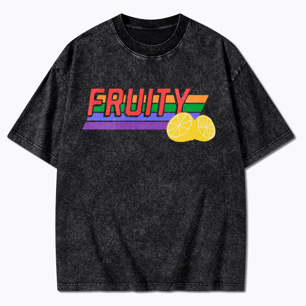 Fruity LBGTQ Pride Washed T-Shirt