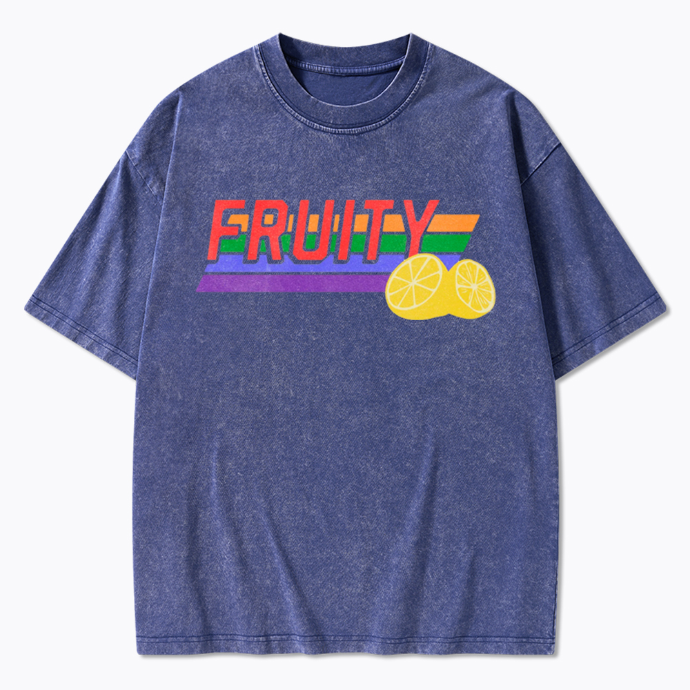Fruity LBGTQ Pride Washed T-Shirt