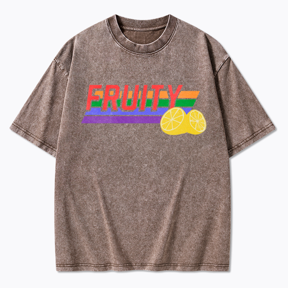 Fruity LBGTQ Pride Washed T-Shirt
