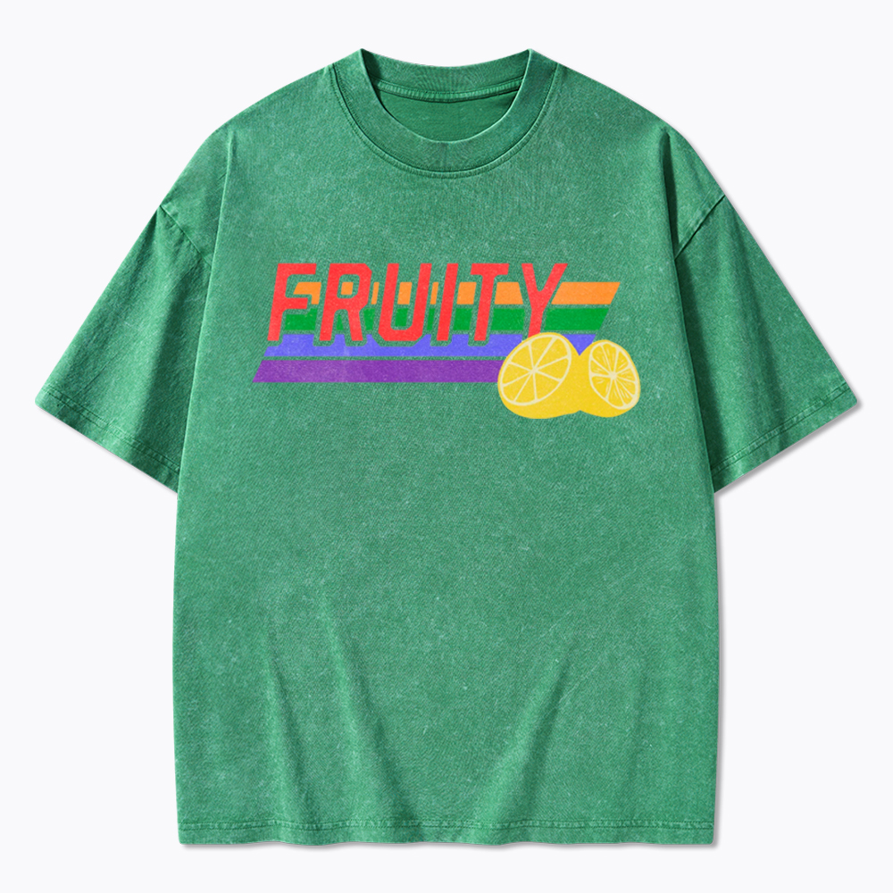 Fruity LBGTQ Pride Washed T-Shirt