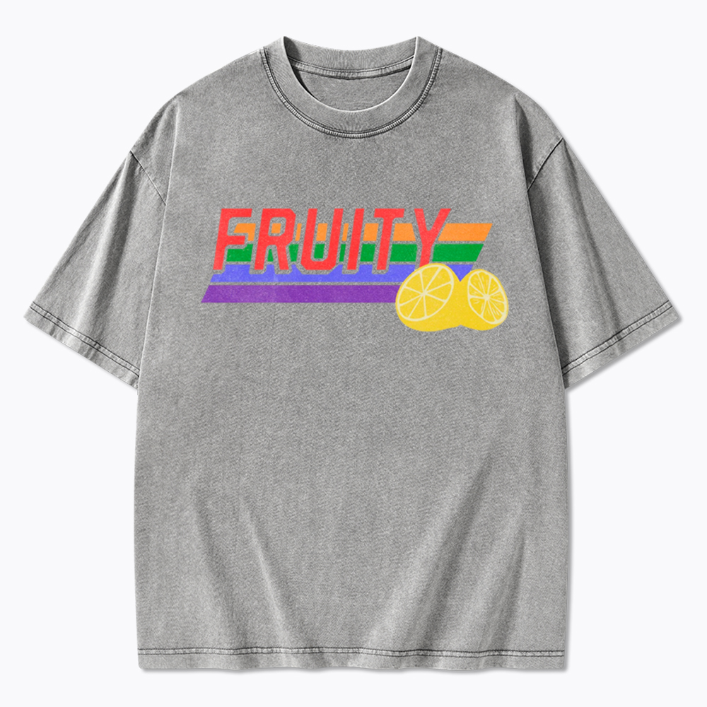 Fruity LBGTQ Pride Washed T-Shirt