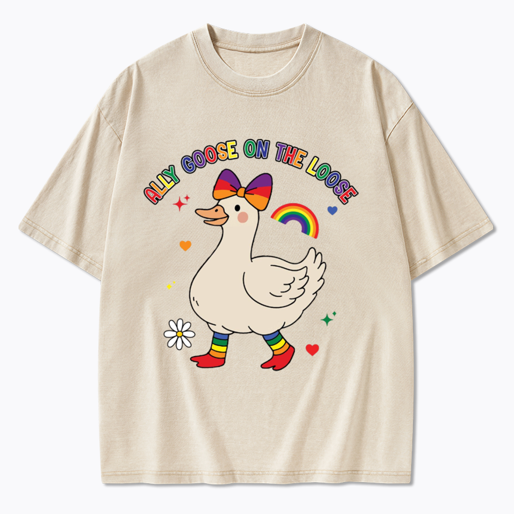 Ally Goose On The Loose Washed T-Shirt