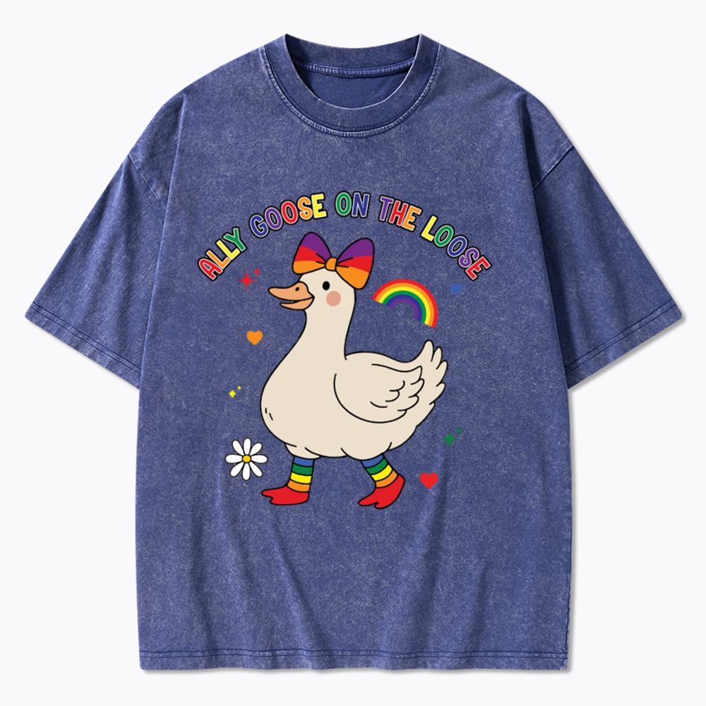 Ally Goose On The Loose Washed T-Shirt