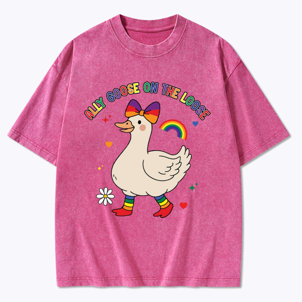Ally Goose On The Loose Washed T-Shirt