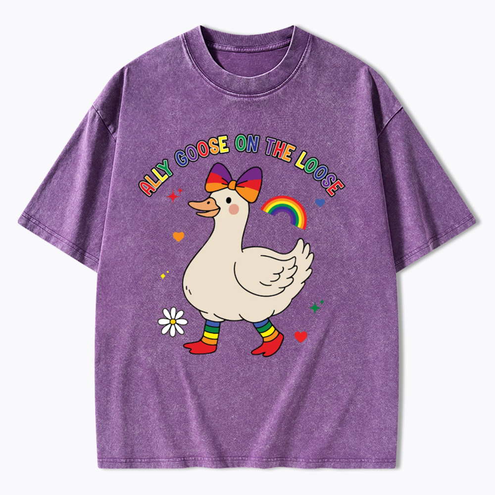 Ally Goose On The Loose Washed T-Shirt