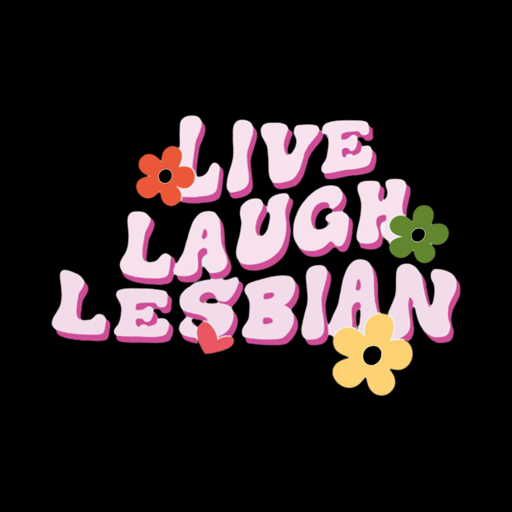 Live Laugh Lesbian Cropped T-Shirt