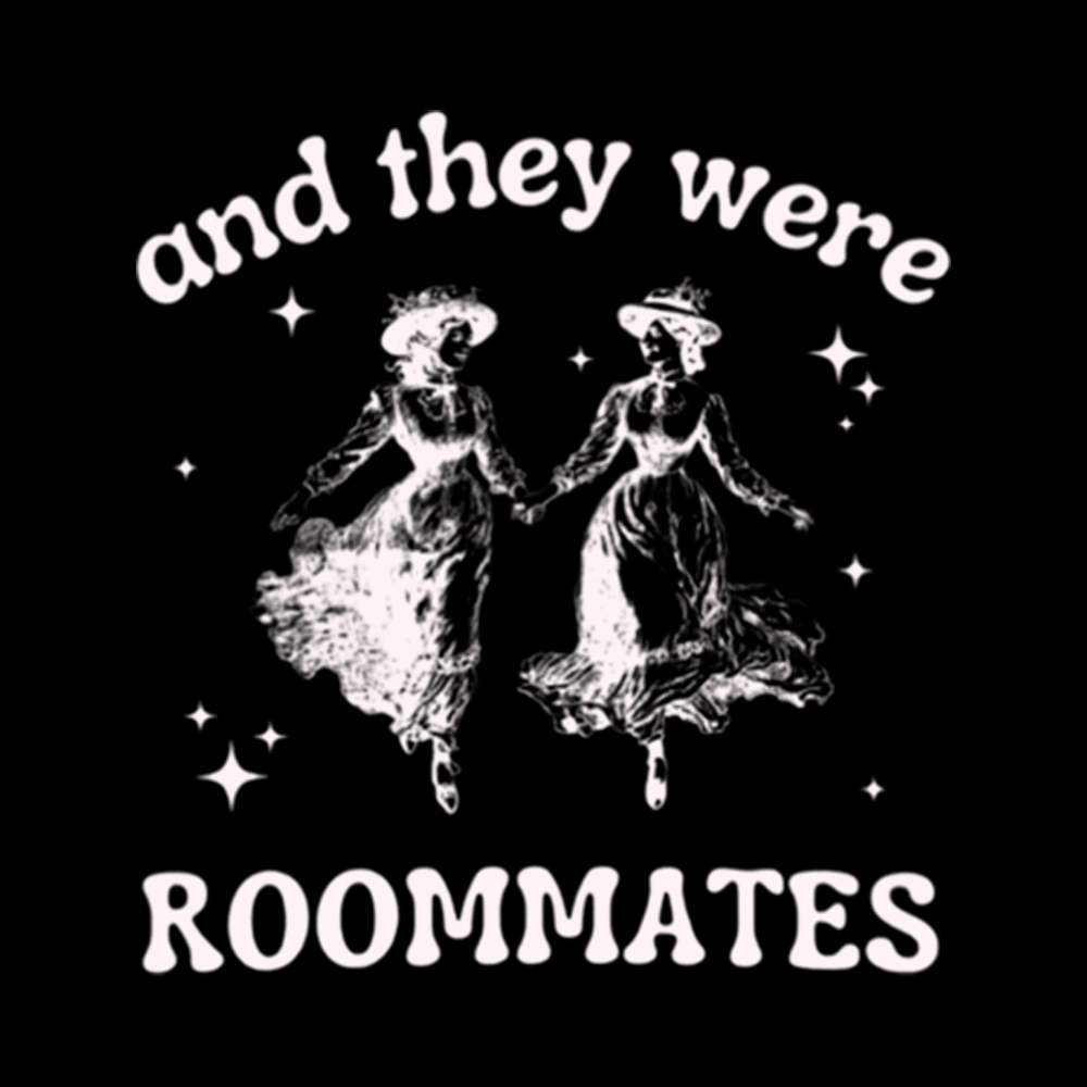 And They Were Roommates Lesbian Washed T-Shirt