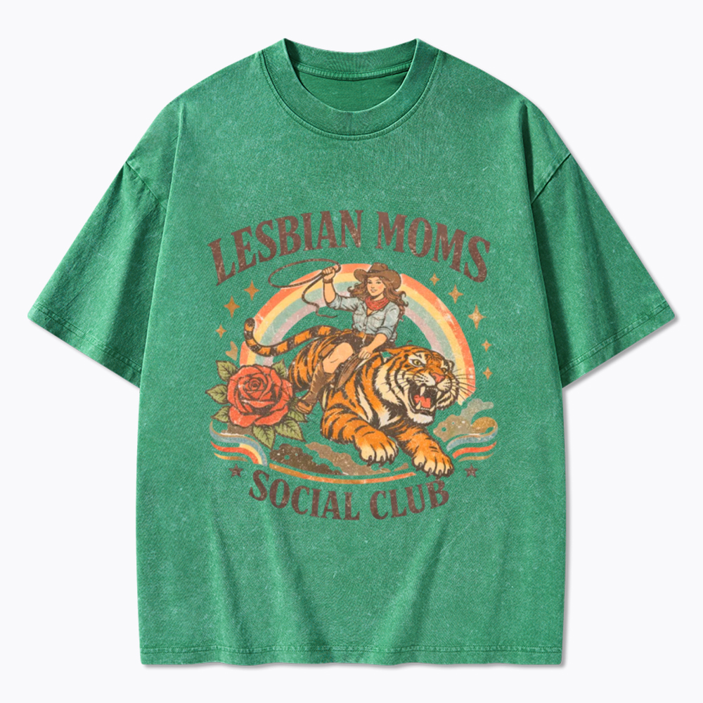 Lesbian Mom Washed T-Shirt