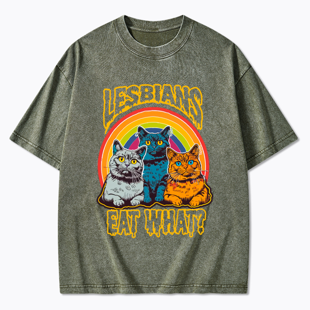 Funny Lesbians Eat What Washed T-Shirt