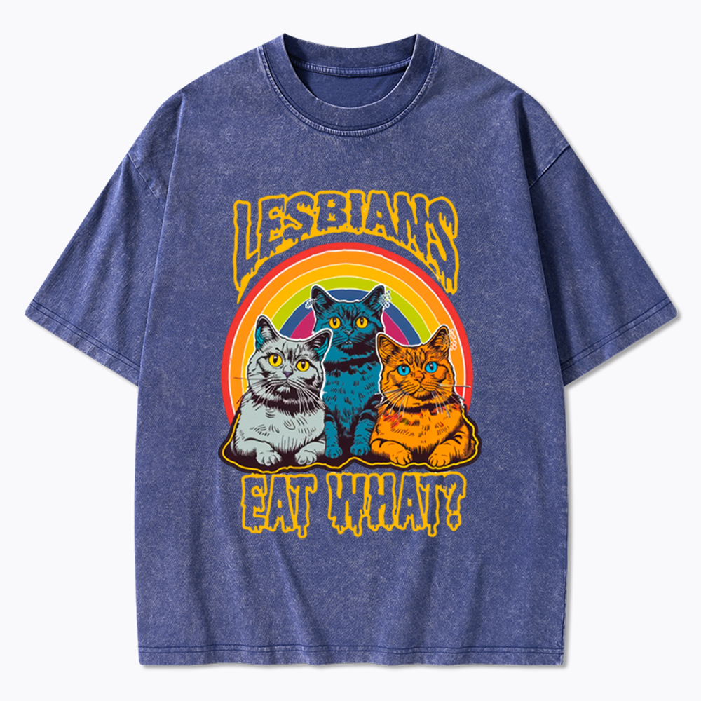 Funny Lesbians Eat What Washed T-Shirt