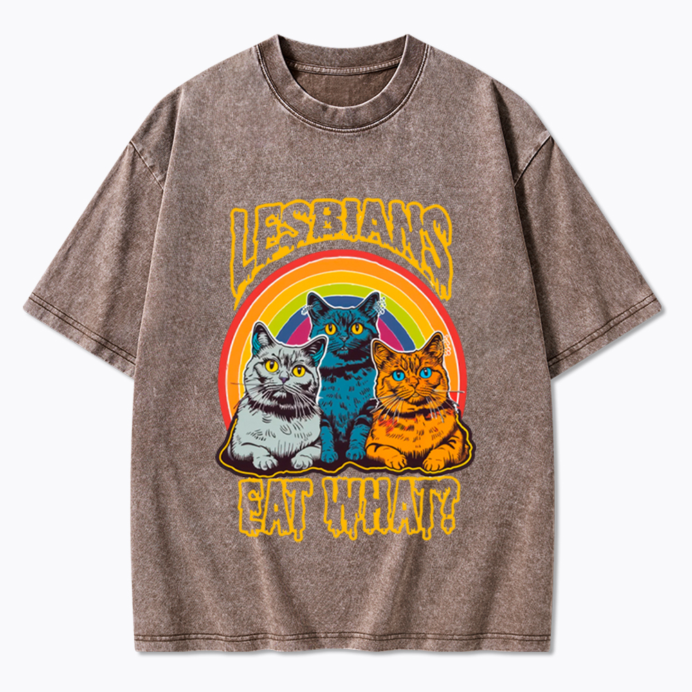 Funny Lesbians Eat What Washed T-Shirt