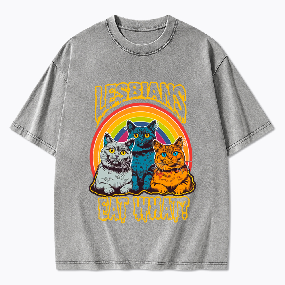 Funny Lesbians Eat What Washed T-Shirt