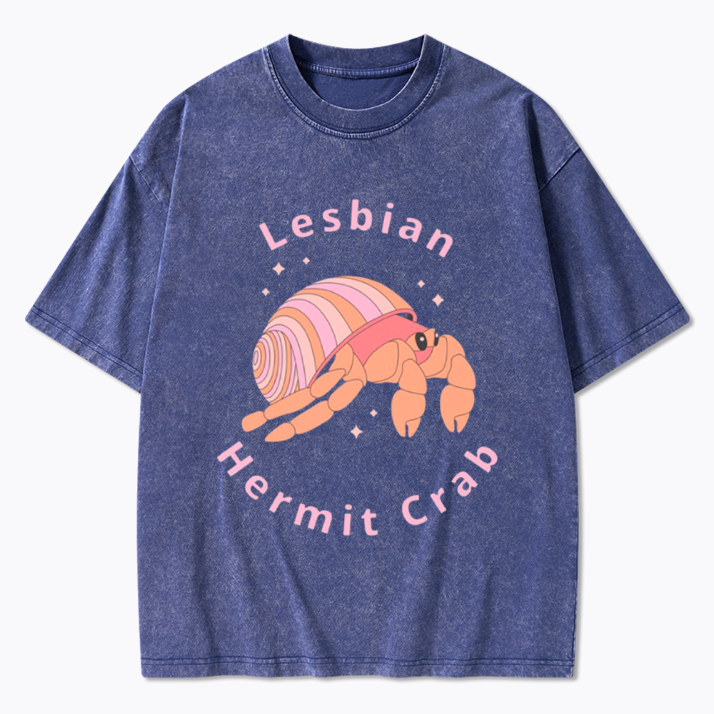 Lesbian Hermit Crab Washed T-Shirt