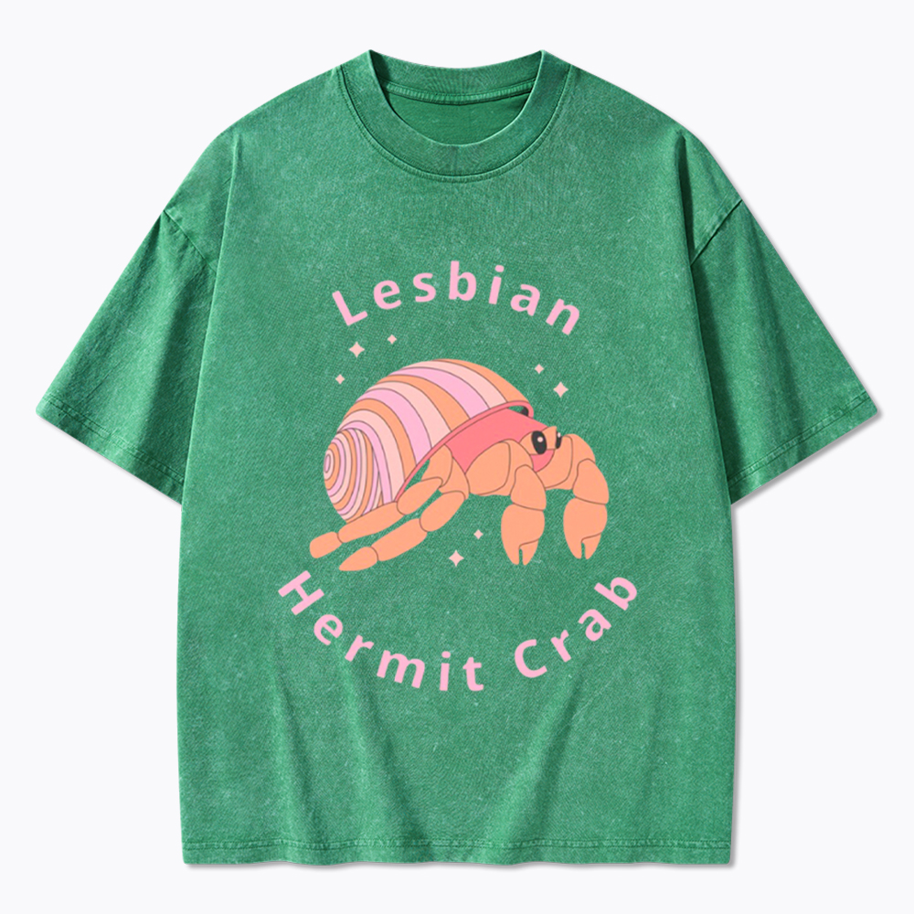Lesbian Hermit Crab Washed T-Shirt