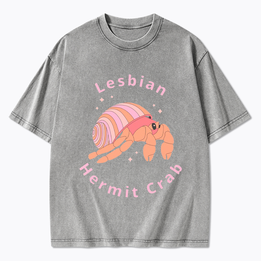 Lesbian Hermit Crab Washed T-Shirt