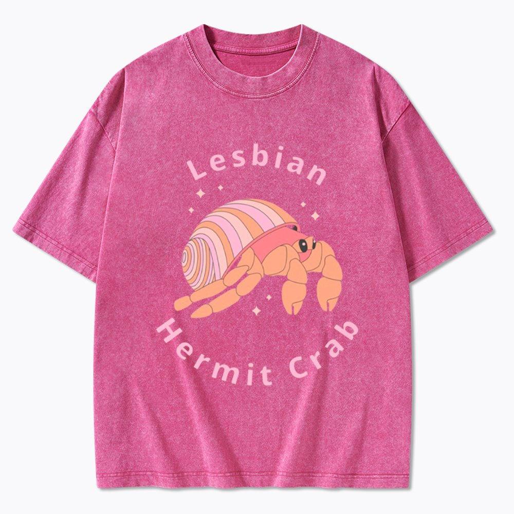 Lesbian Hermit Crab Washed T-Shirt