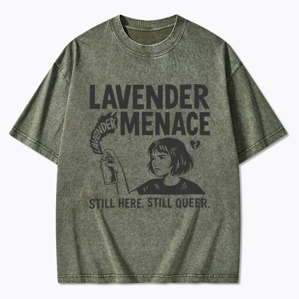 Lavender Menace Sapphic Washed T-Shirt