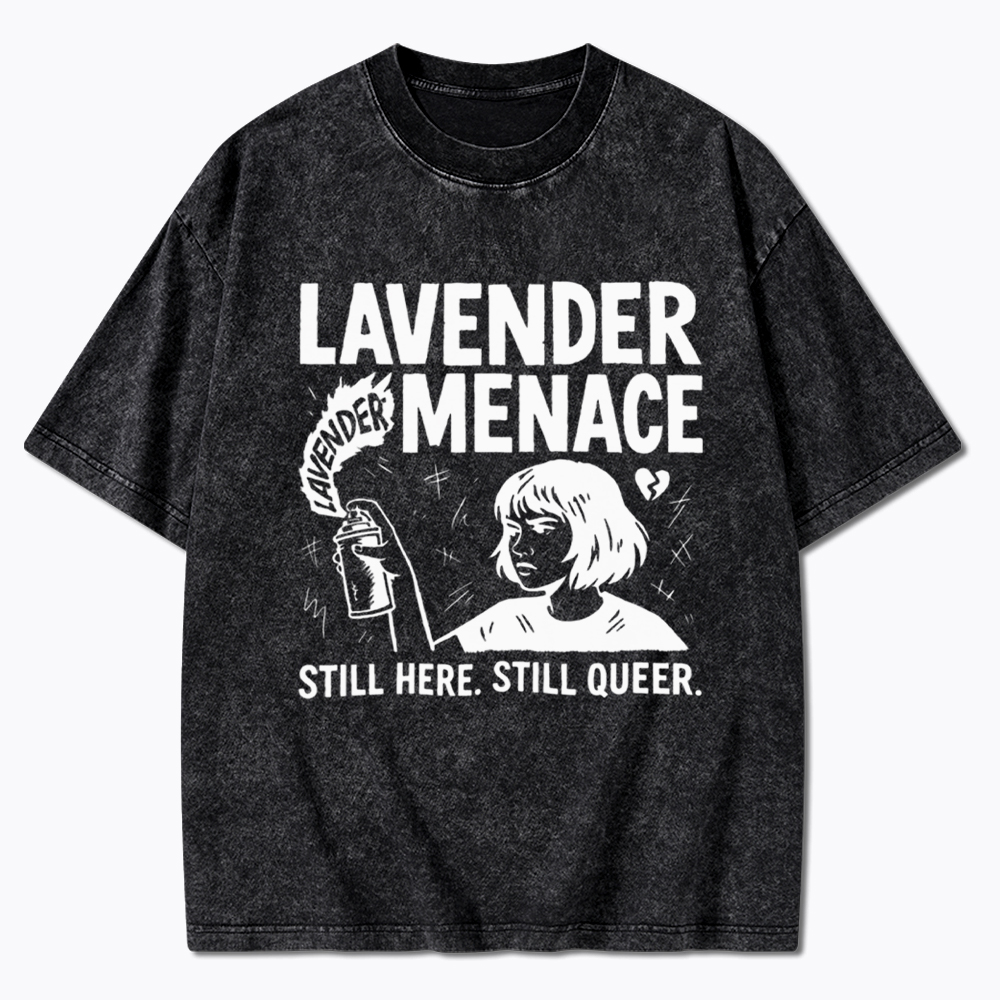 Lavender Menace Sapphic Washed T-Shirt