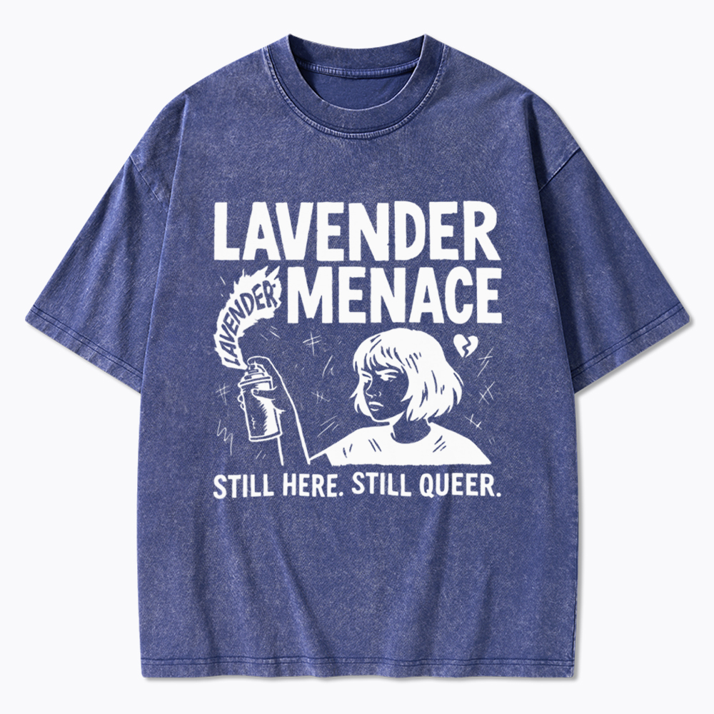Lavender Menace Sapphic Washed T-Shirt
