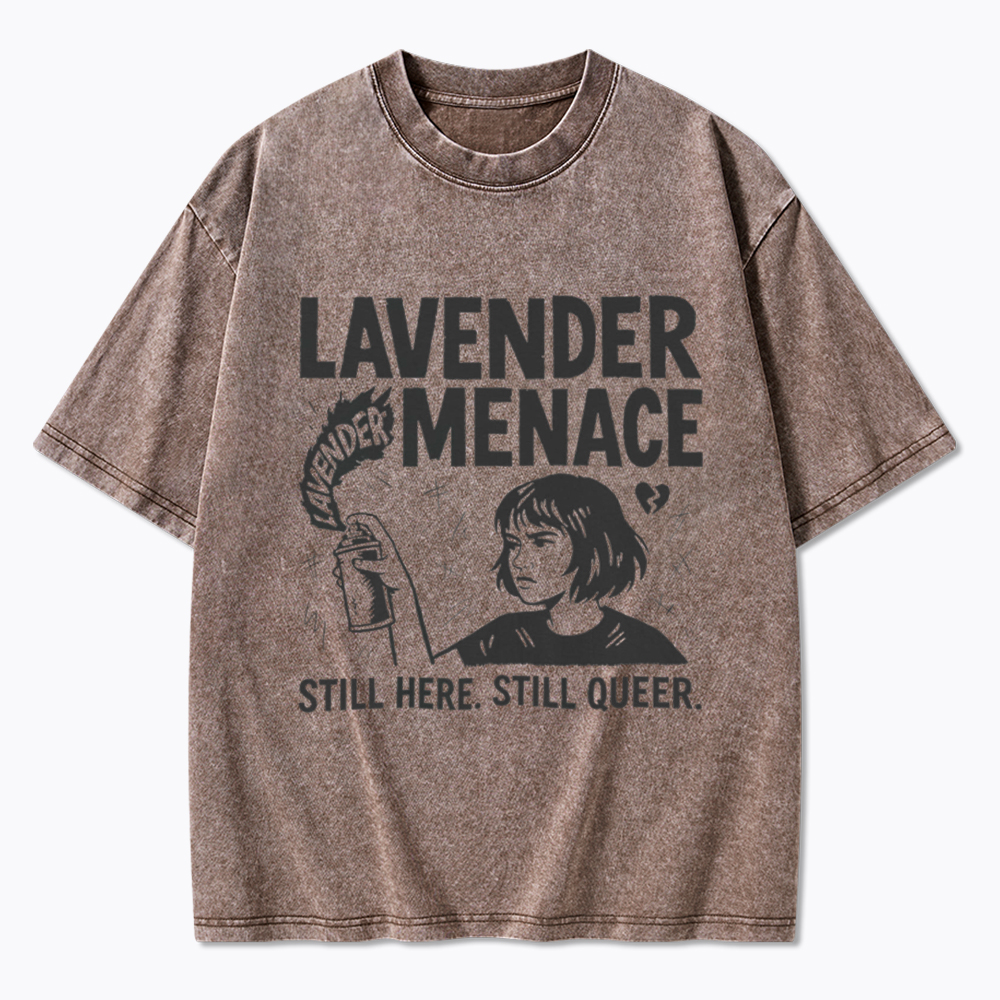 Lavender Menace Sapphic Washed T-Shirt