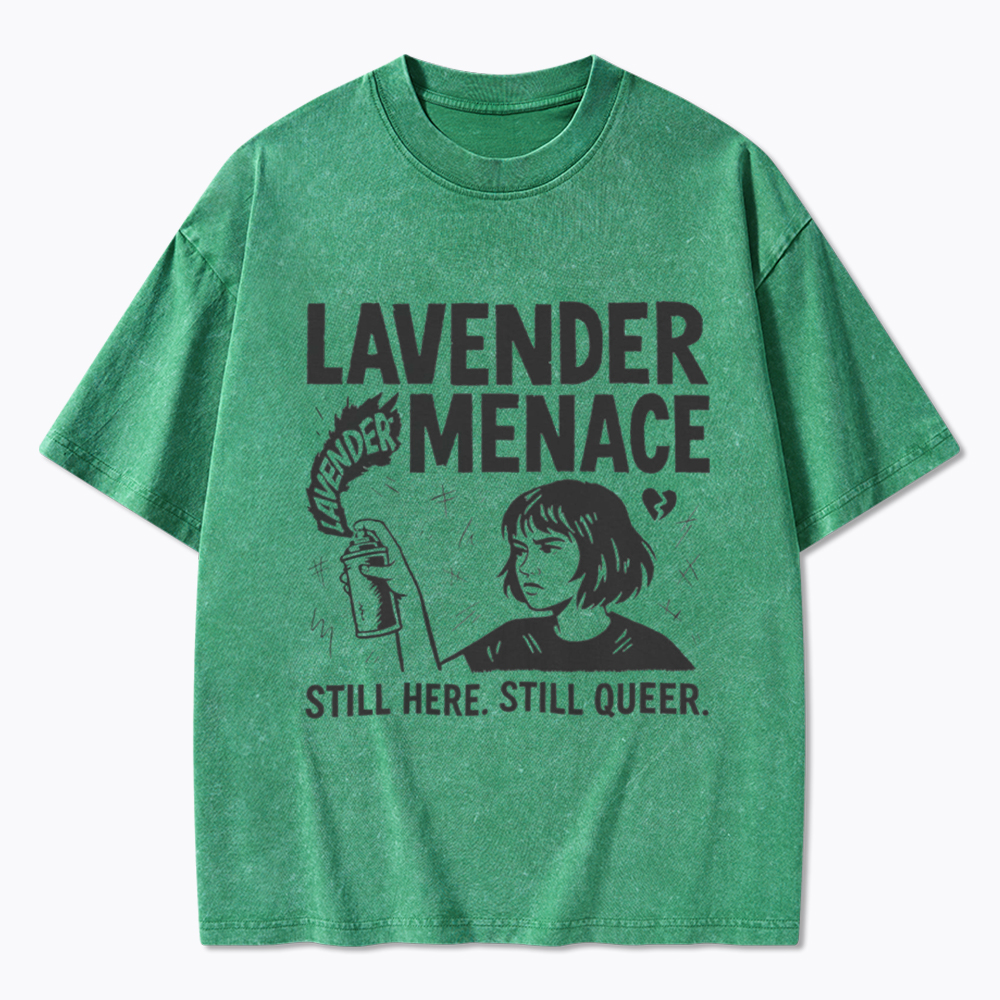 Lavender Menace Sapphic Washed T-Shirt