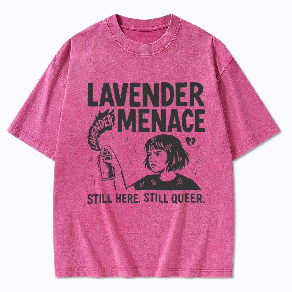 Lavender Menace Sapphic Washed T-Shirt