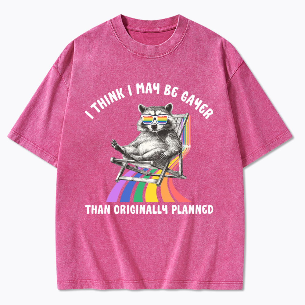 I Think I May Be Gayer Than Originally Planned Washed T-Shirt