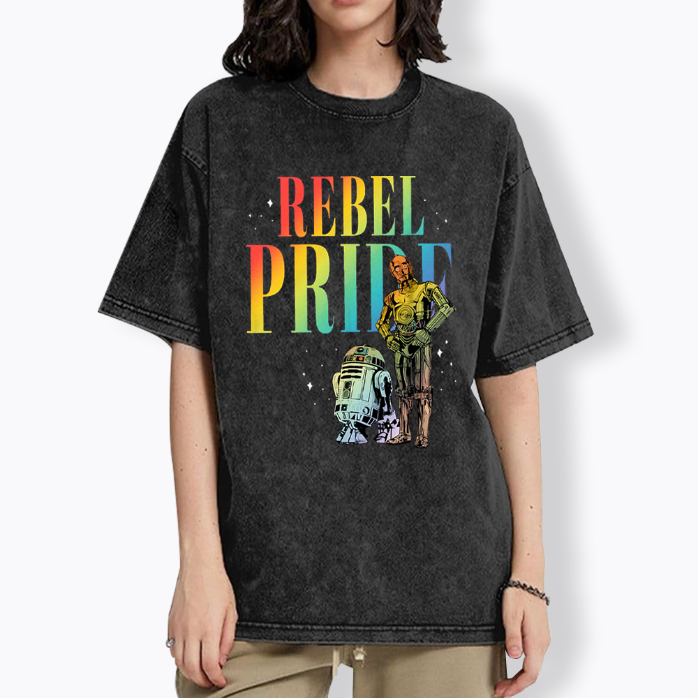 Rebel Rainbow Pride Washed T-Shirt