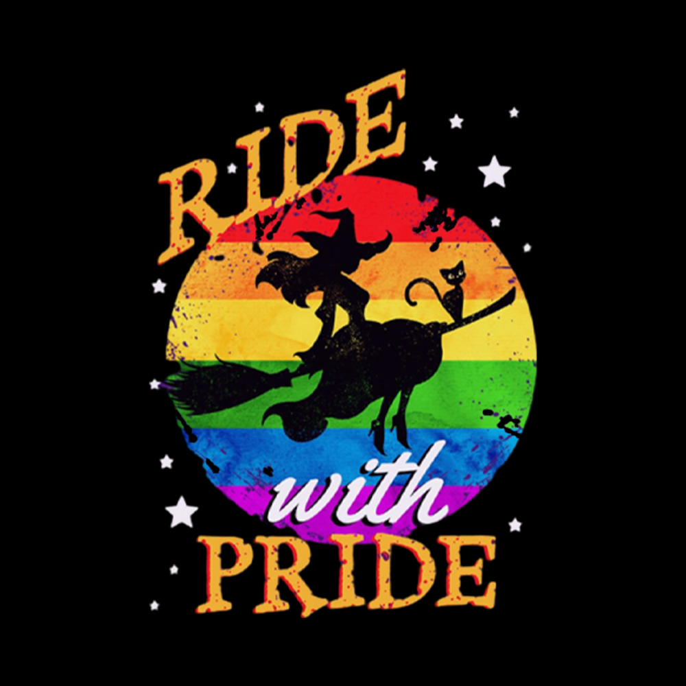 Ride with Pride Rainbow Off Shoulder T-shirt