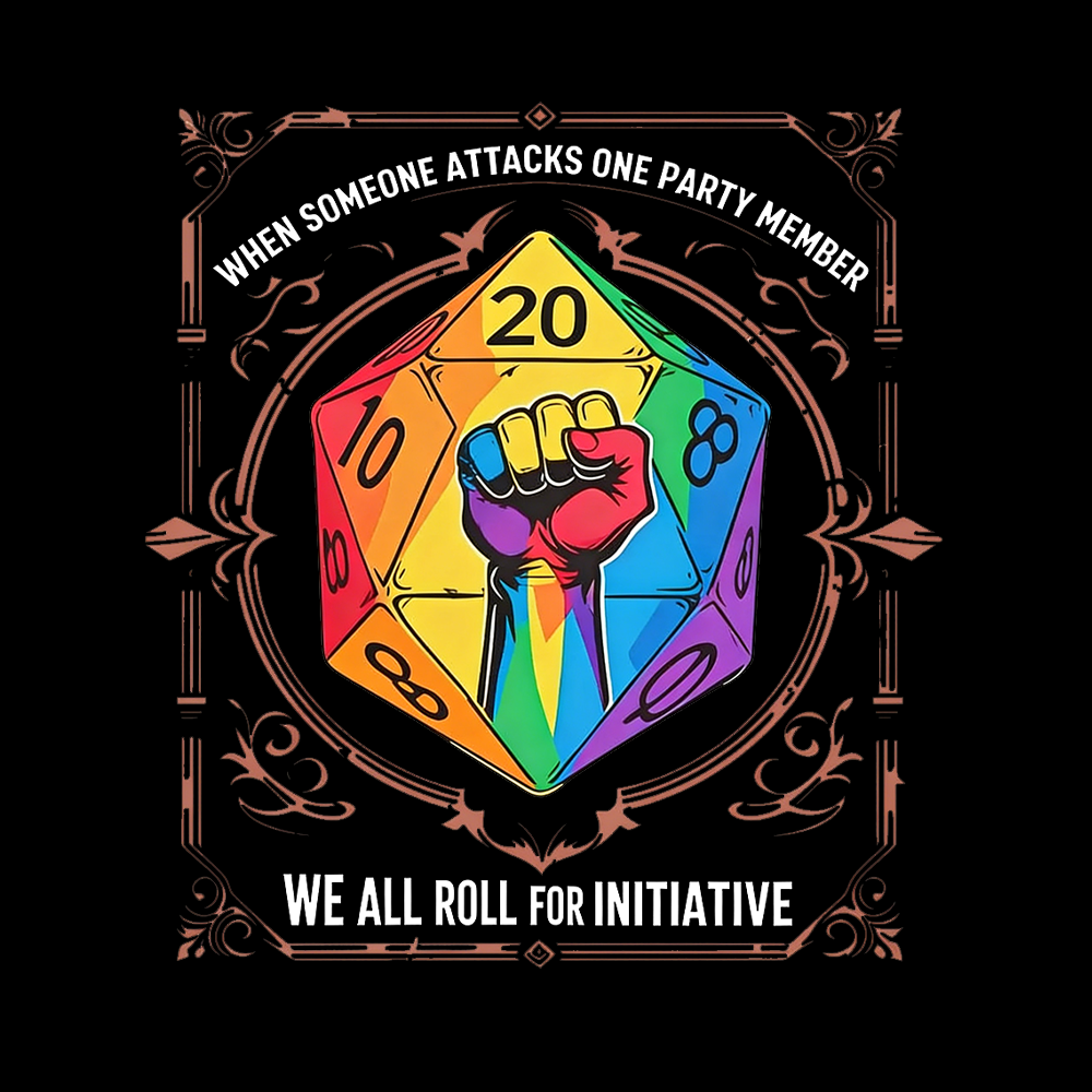 We All Roll for Initiative Washed T-Shirt