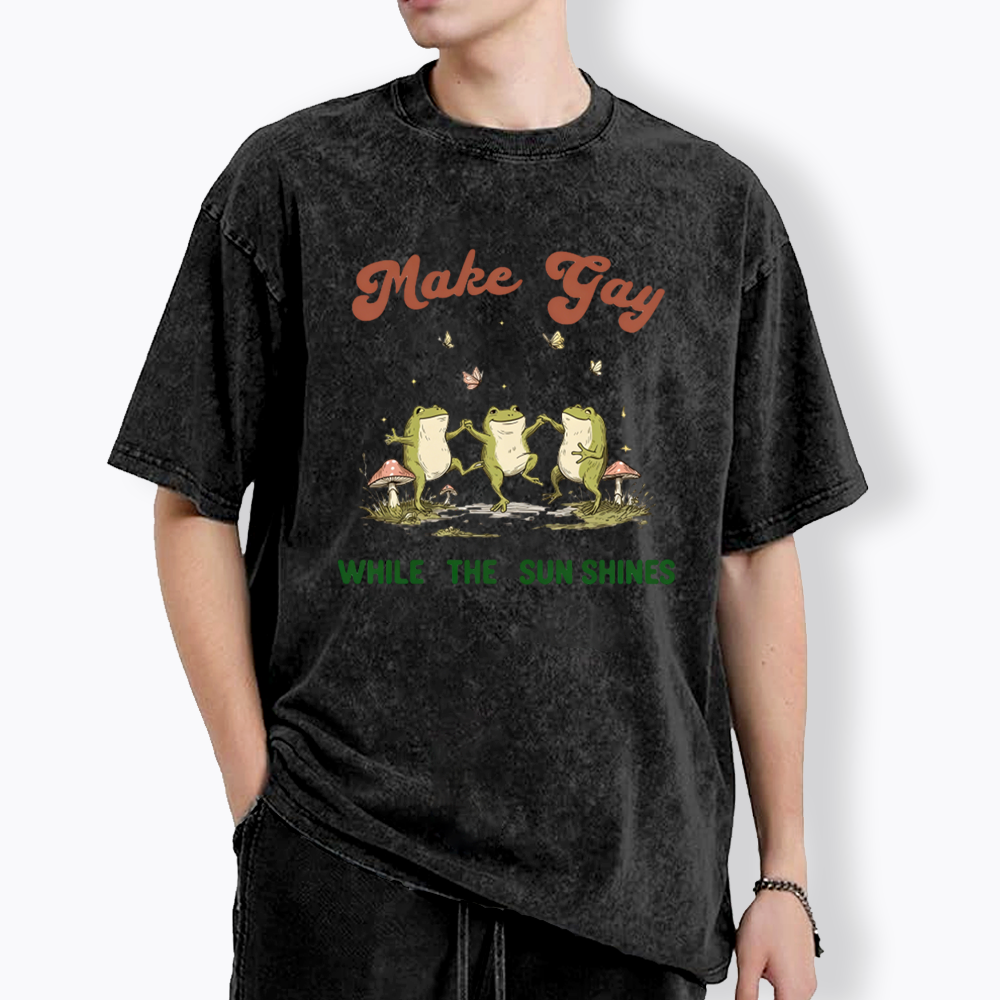 Tap Water Buddies Frog Washed T-Shirt