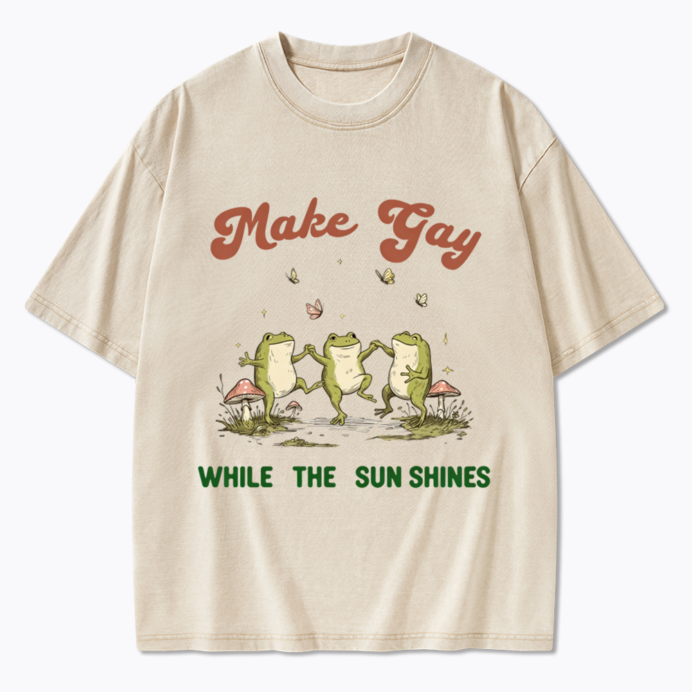 Tap Water Buddies Frog Washed T-Shirt