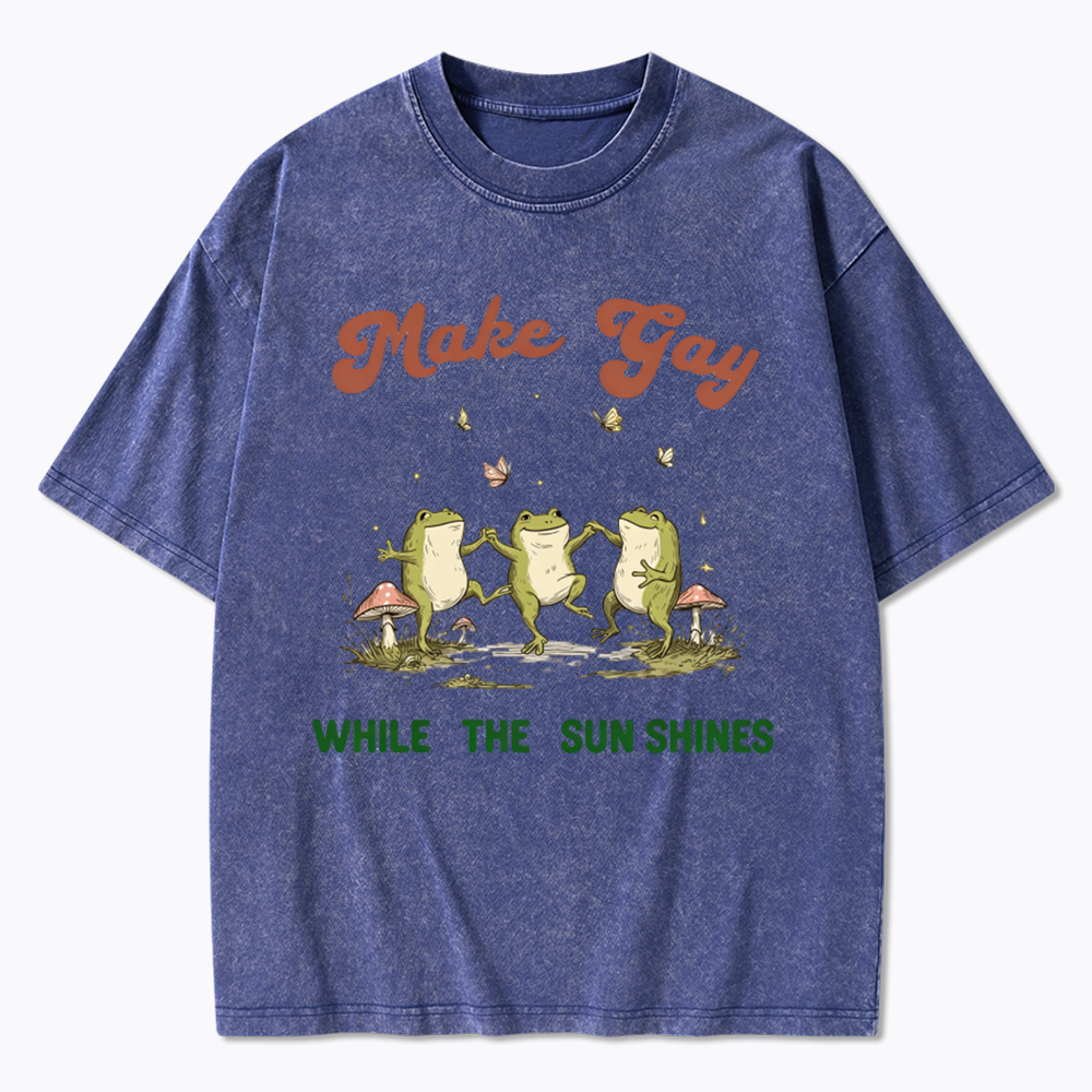 Tap Water Buddies Frog Washed T-Shirt