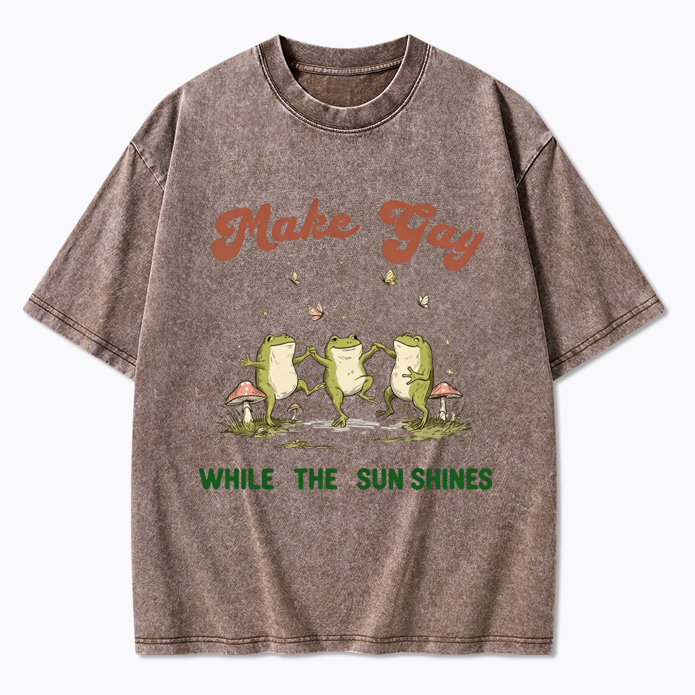 Tap Water Buddies Frog Washed T-Shirt
