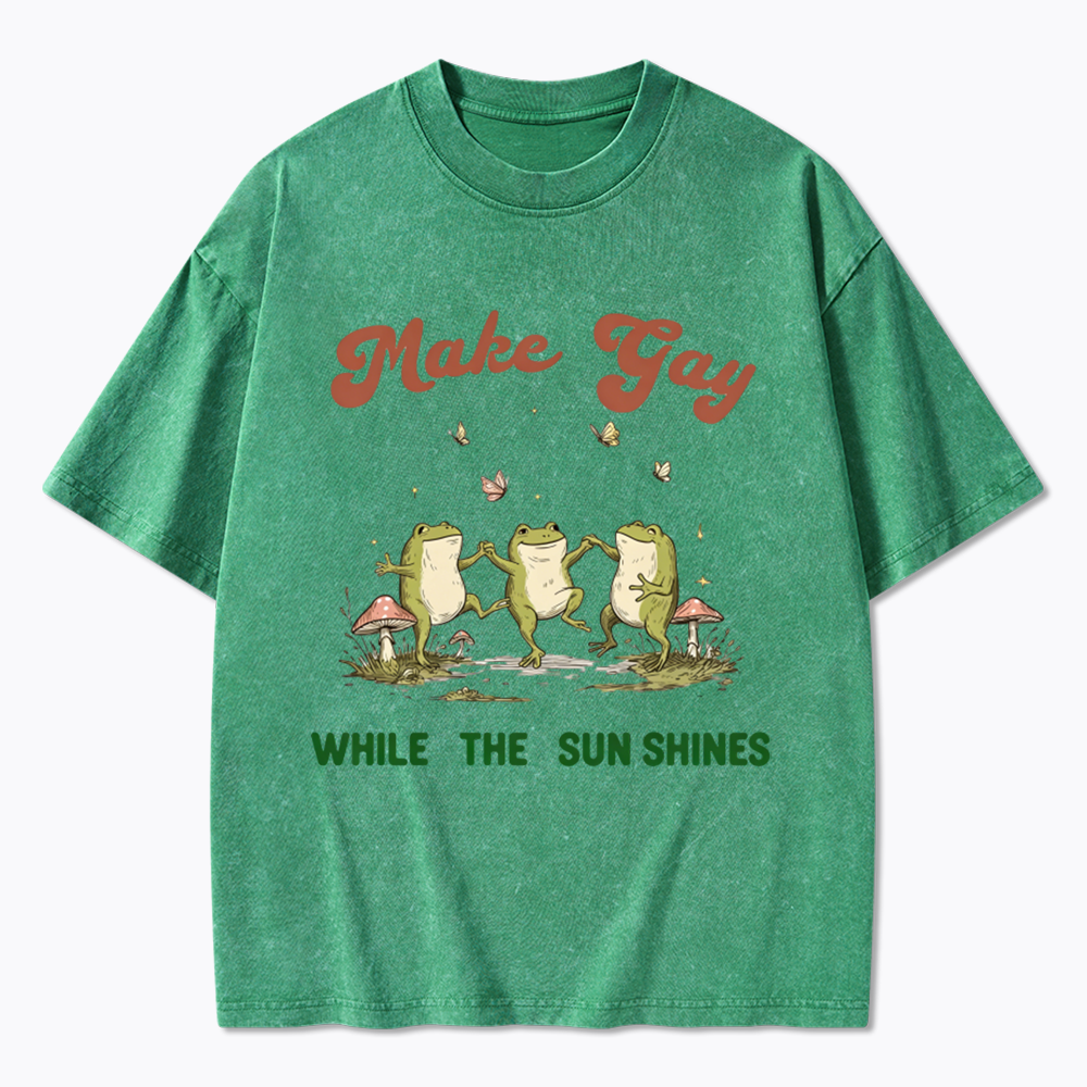 Tap Water Buddies Frog Washed T-Shirt