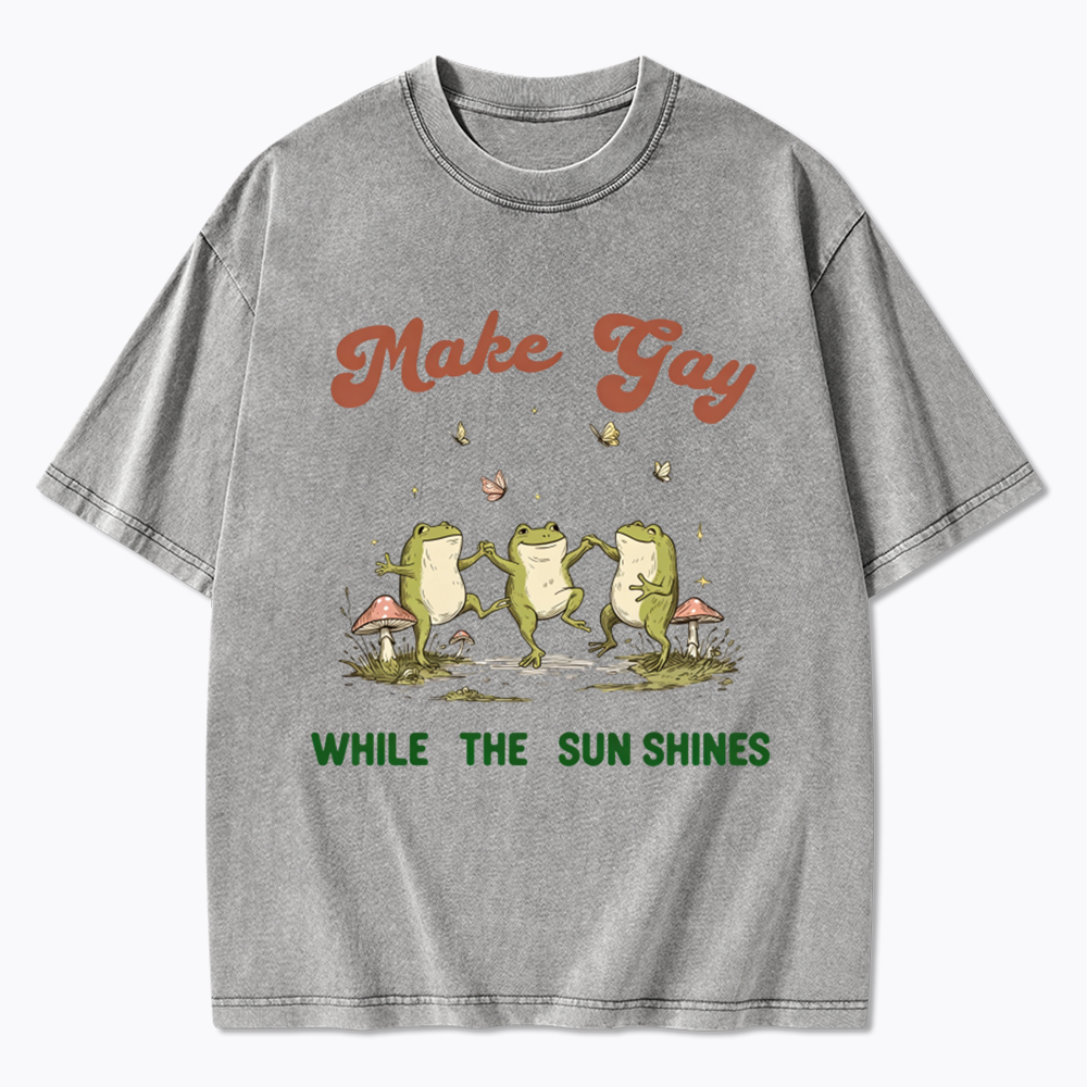 Tap Water Buddies Frog Washed T-Shirt